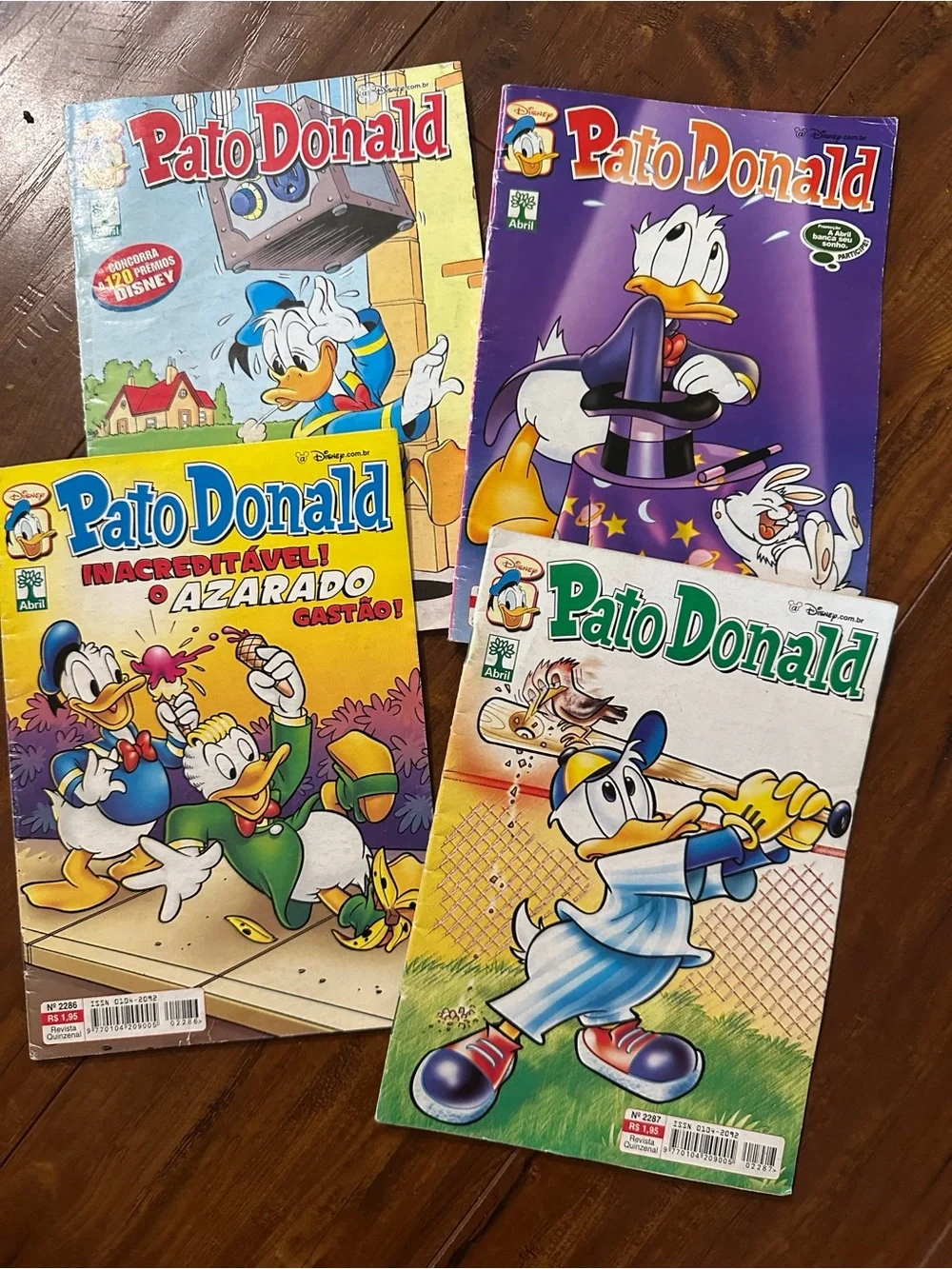 Vintage Disney Pato Donald Comic Lot Brazil Portuguese Abril 2003 2004